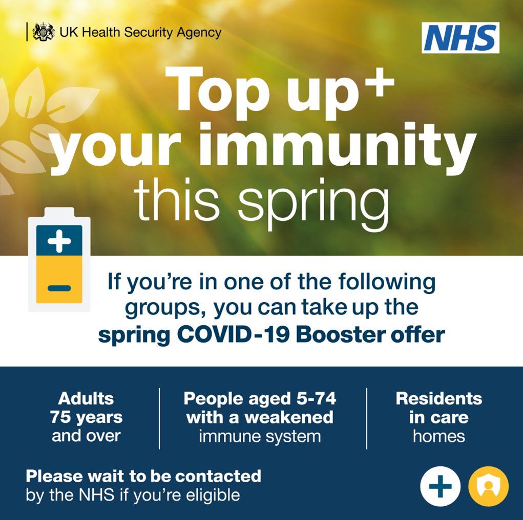 Spring COVID-19 booster offer poster
